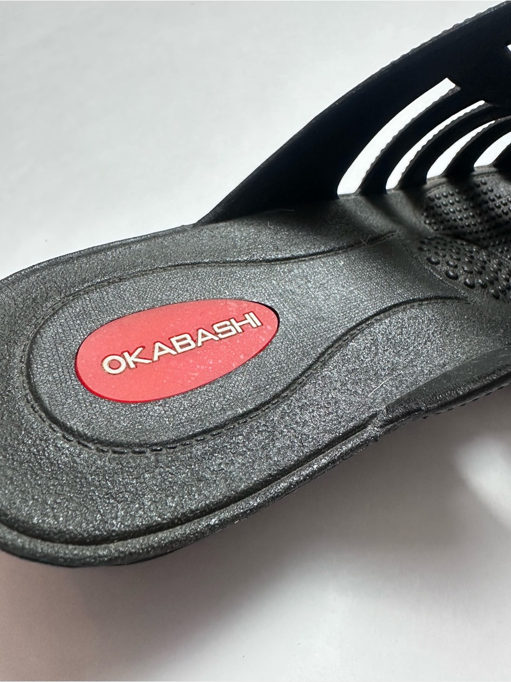 Okabashi Black Comfort Slide Sandals Strappy Mule Made USA Women’s L - Picture 3 of 9